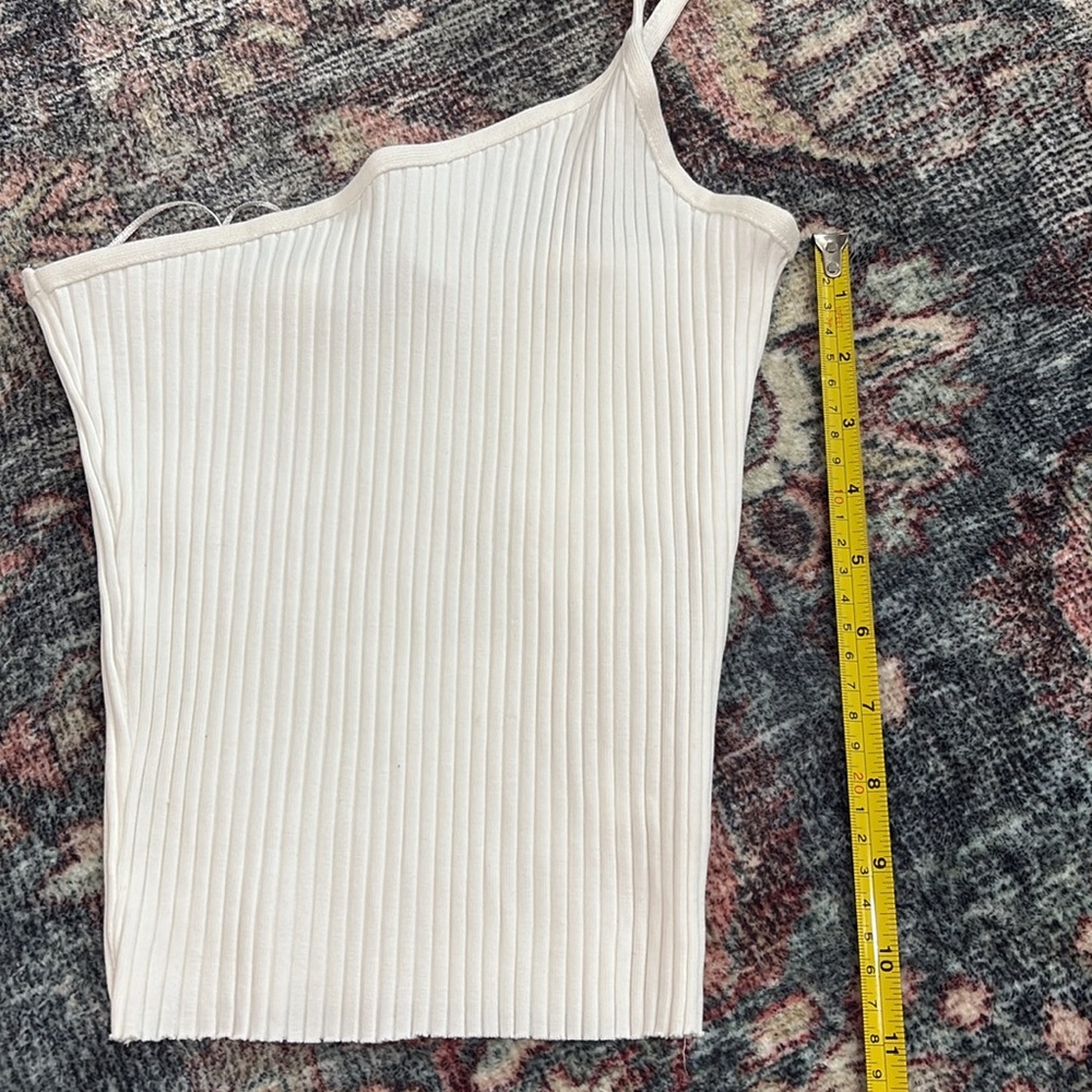 Zara | Ribbed Asymmetrical Top | Small - Picture 8 of 8